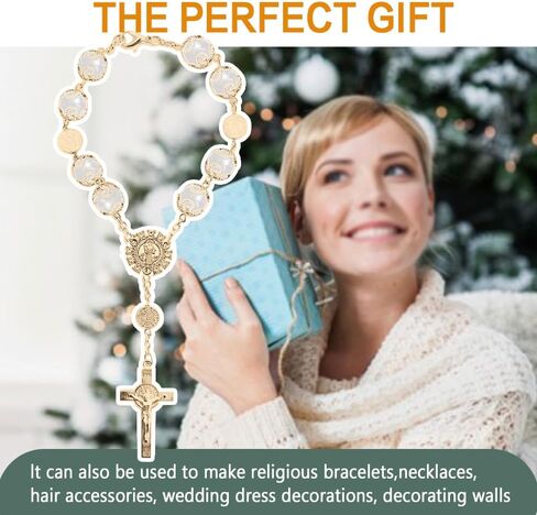 2PCS Car Mirror Decor Hanging, Rear View Mirror Accessories, Auto Religious Crucifix Car Hanging Ornament for Personal Faith Symbol, Universal Bling Car Accessories for Women and Men (Gold) in Saudi Arabia