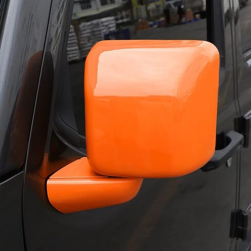 لغطاء مرآة الرؤية الخلفية JL ، 6pcs View View Side Mirror Kit متوافقة مع 2018-2023 Jeep Wrangler JL & Gladiator JT ، Orange in Kuwait