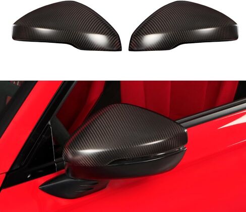 2pcs Carbon Fiber Side Rearview Mirror Guard Cover for for 11th Gen Civic Sedan Hatchback Type R FL5 Typer Reverse Mirror Shell Exterior Rearview Mirror Overlay (Matte Black) in Kuwait