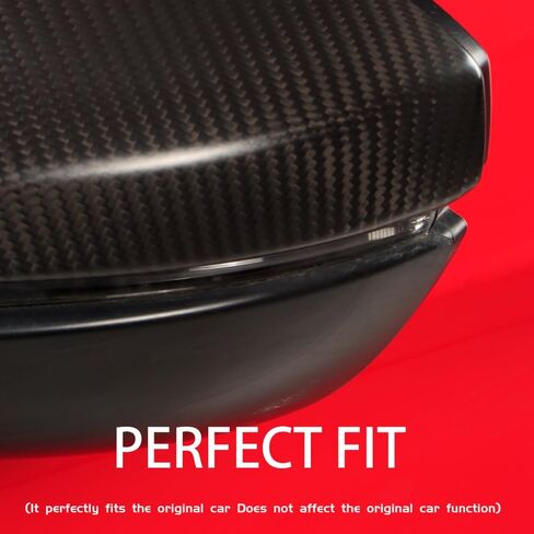 2pcs Carbon Fiber Side Rearview Mirror Guard Cover for for 11th Gen Civic Sedan Hatchback Type R FL5 Typer Reverse Mirror Shell Exterior Rearview Mirror Overlay (Matte Black) in Kuwait