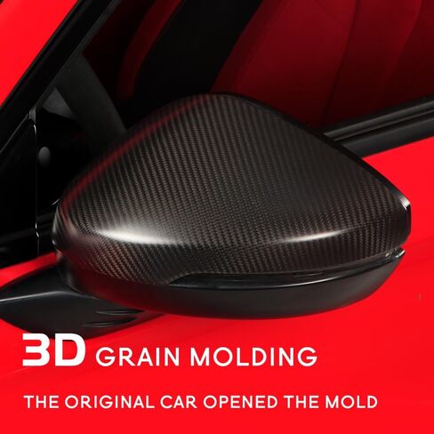 2pcs Carbon Fiber Side Rearview Mirror Guard Cover for for 11th Gen Civic Sedan Hatchback Type R FL5 Typer Reverse Mirror Shell Exterior Rearview Mirror Overlay (Matte Black) in Kuwait