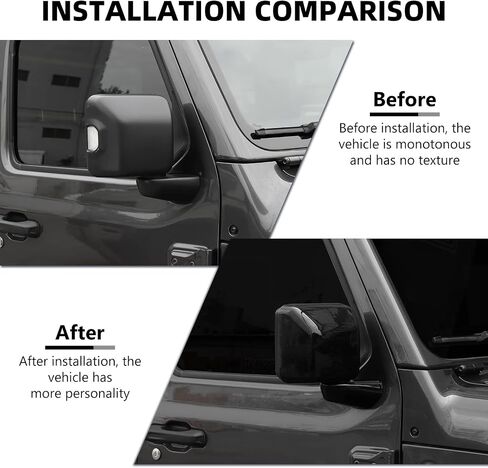for JL Rearview Mirror Cover, 6PCS Rear View Side Mirror Trim Kit Compatible with 2018-2023 Jeep Wrangler JL & Gladiator JT, Orange in Saudi Arabia