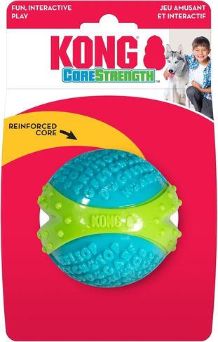 كرة KONG CoreStrength - لعبة مضغ للكلاب للمضغ العدواني - لعبة متينة للكلب للجلب - لعبة مضغ كرة للكلاب لصحة الأسنان واللثة - لعبة أسنان للكلاب للإثراء العقلي - الكلاب المتوسطة in Kuwait