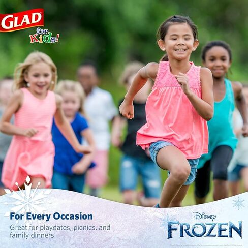 Glad for Kids Disney Frozen 9oz Paper Cups | Anna and Elsa Paper Cups, Kids Snack Cups | Kid-Friendly Paper Cups for Everyday Use, 9oz Paper Cups 24 Ct in Saudi Arabia