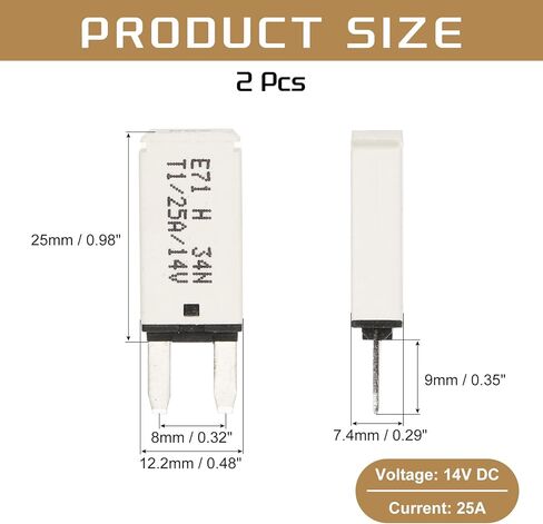 Dmiotech 2 Pack أوتوماتيكيًا تلقائيًا ، فتيل مصغر ، 14V DC 5A ATC/ATO Auto Circuit Breaker RESET RESES LOW PLEFT FUSES لـ CAR TRACK SUV BOAT POTARCELE in Kuwait
