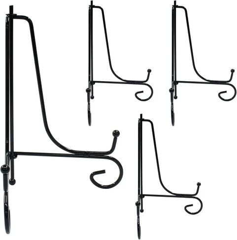 4 Pack Black Plate Holder Display Stand 10 cm/4 Inch Iron Easel Plate Holder Stand for Displaying Pictures, Decorative Plates,Photo and More in Saudi Arabia