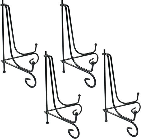 4 Pack Black Plate Holder Display Stand 10 cm/4 Inch Iron Easel Plate Holder Stand for Displaying Pictures, Decorative Plates,Photo and More in Saudi Arabia