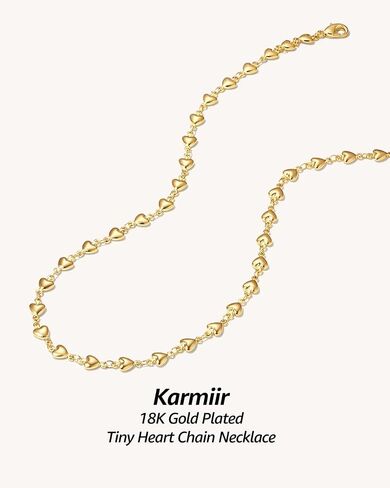 Small Heart Necklace for Women - 18K Gold/Silver/Colorful Plated Heart Choker Necklace - Cute Tiny Simple Minimalist Necklace Women's Dainty Layered Jewelry in Saudi Arabia