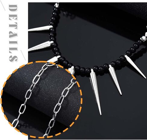 Yalice Punk Silver Choker Necklaces for Women Gothic Heart Star Pendant Necklace Chain with Rivet Grunge Y2K Rhinestone Jewelry Gifts in Saudi Arabia