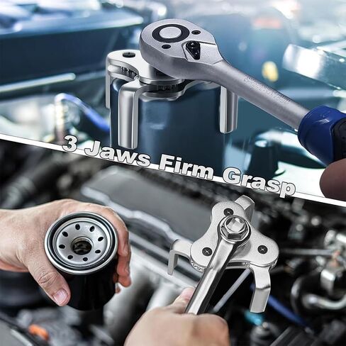 EMVANV 12 "كماشة مرشح الزيت القابل للتعديل ، وجع مرشح زيت قابل للتعديل العالمي مع أداة إزالة 3 من الفك 2 ، وسعة 60-115 مم ، والأدوات اليدوية للدراجات النارية للسيارات ، والشاحنات (أسود) in Kuwait