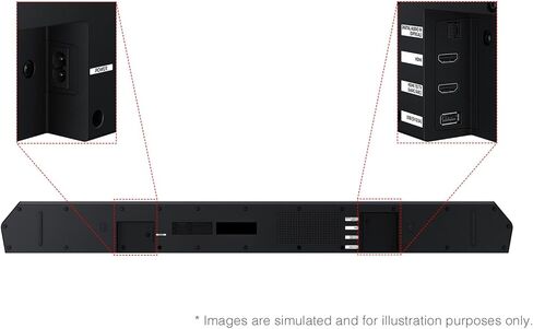 Samsung Q-Series Soundbar HW-Q600F 3.1.2ch with Wireless Subwoofer, Dolby Atmos/DTS Virtual:X, Q-Symphony, SpaceFit Sound Pro, Adaptive Sound, Game Mode Pro, Bluetooth, (2025 Model) in Kuwait