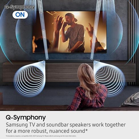 Samsung Q-Series Soundbar HW-Q600F 3.1.2ch with Wireless Subwoofer, Dolby Atmos/DTS Virtual:X, Q-Symphony, SpaceFit Sound Pro, Adaptive Sound, Game Mode Pro, Bluetooth, (2025 Model) in Kuwait