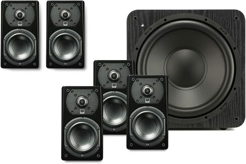 نظام مكبرات صوت 5.1 برايم ساتالايت مع سابووفر من اس في اس - بيانو لامع - SB-1000 in Kuwait