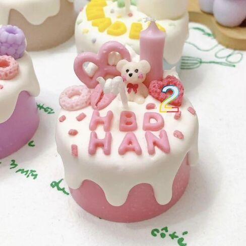 Unique Vibrant Rainbow Border Number "2" Birthday Candle - Multicolored & Eye-Catching Design - Perfect for Unforgettable Birthday Celebrations in Saudi Arabia