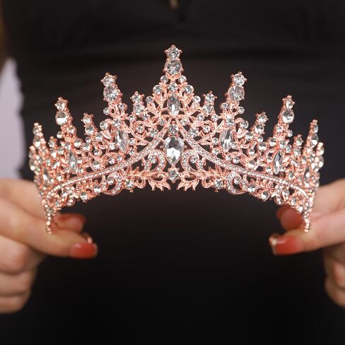 JWICOS Baroque Tiara and Crown for Women Vintage Wedding Headband Tiara Hair Accessories for Bride Birthday Prom Party Princess Tiaras and Crowns for Women in Saudi Arabia