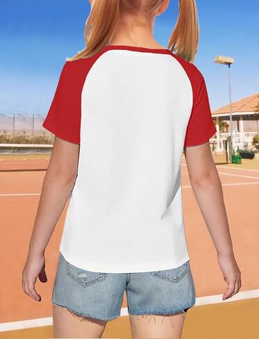Topstype Girls 'Raglan Short Summer T Shirts Crew Neck 5-14 Years in Kuwait