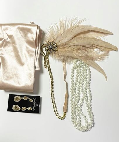 عشرينيات القرن العشرين ، إكسسوارات أزياء الأزياء Gatsby Roaring 20 للنساء للنساء in Kuwait