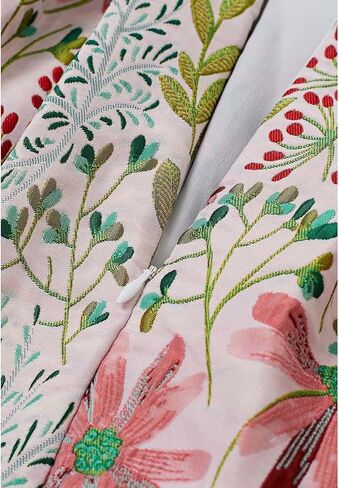 CHICWISH Women Daisy Field Pleated Midi Skirt Printed A-Line Casual High Waist Swing Flared Vintage Skirts with Pockets in Kuwait