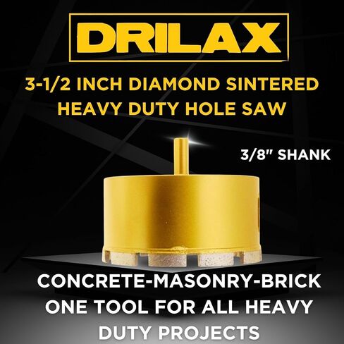 2-1/2 inch Diamond Concrete Hole Saw Masonry Core Drill Bit Heavy Duty for Brick, Cinder Block, Pavement, Foundation Walls, Concrete Standard Drill Shank 2.5 inch in Saudi Arabia