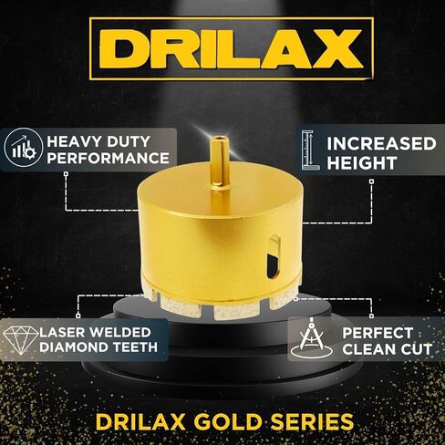 2-1/2 inch Diamond Concrete Hole Saw Masonry Core Drill Bit Heavy Duty for Brick, Cinder Block, Pavement, Foundation Walls, Concrete Standard Drill Shank 2.5 inch in Saudi Arabia