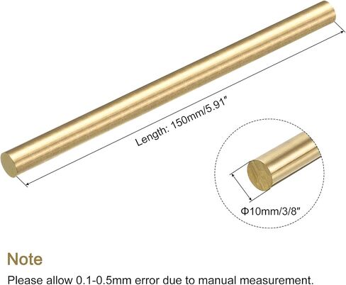 MECCANIXITY Brass Round Rods, 5/16 Inch Brass Solid Round Rod Lathe Bar Stock, 200mm Length Brass Rod for Drift Punches Various Shaft DIY Craft Model Plane Ship Cars, Pack of 1 in Saudi Arabia