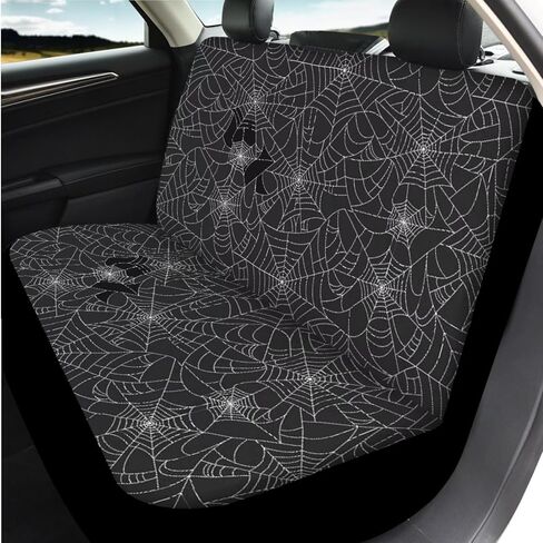 14 PCS Spider Web Car Coar Cover Cover Cover Cover Cover Cover Armrest Coushion Coushion Coushion Coushion Coushion Coushion Coushion Breat Bettector Belt مع سلسلة مفاتيح ، سيارات غير مهذبة سيارات SUV Turcks in Kuwait