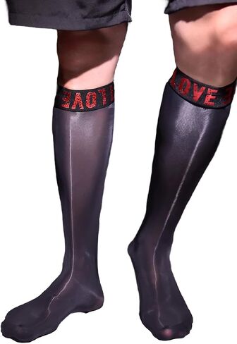 Floerns Men's Thin Dress Sock Reflective Formal Business Long Stockings in Saudi Arabia