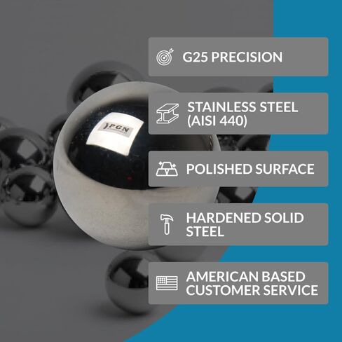 (25 Pieces) PGN - 1/2" (0.5") Inch AISI 440 Stainless Steel Bearing Ball G25 Precision in Saudi Arabia