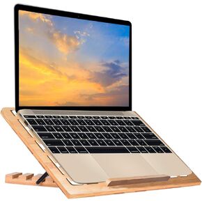 wishacc Ventilated Adjustable Laptop Stand, Compatible with MacBook/Air/Pro, Notebook, Dell, HP, Lenovo, Acer and More