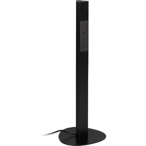 Office Star Power Anywhere Freestanding Station for USB Type-A and C, and 3 A/C Outlets, Black