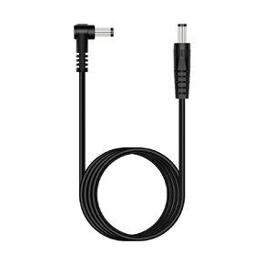 6 ft 5.5mm x 2.5mm Male to Male 90 Degree Right Angle DC Power Adapter Cable Cord for IP Camera CCTV Surveillance Security Camera LED Strip DVR Router Invoice Printer