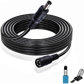 18Awg 5.5Mm X 2.1Mm Dc Extension Cord Adapter 15ft 12V Camera Power Extension Cable Dc Power Supply Adapter for Security Camera (lkelyonewy)