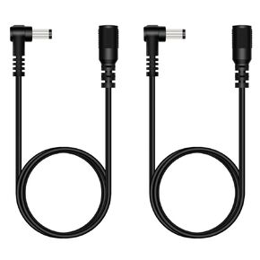 (2 Pack 3 ft 5.5mm x 2.1mm DC Power Extension Cable 90 Degree Right Angle Male to Female Plug Adapter Extension Cord for IP Camera CCTV Surveillance Security Camera LED Strip DVR Router