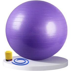 Wolf's Fit- Birthing Ball, Pregnancy Ball, Yoga Ball,65 cm Exercise Ball, Anti-Burst and Slip Resistant with Quick Foot Pump, Ball for Maternity, Labor Birth, Quick Pump, Pilates, Gym and Fitness