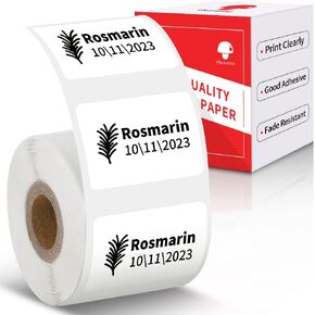 M110 Label Printer Paper, White Self-Adhesive Thermal Paper, Phomemo Label Compatible with M110 M120 M200 M220 M221 M150 M250 M260 M108 M100 Label Printer, 1.96"x1.18" (50x30mm), 230 Labels/Roll