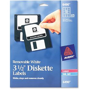 Avery Printable Blank Rectangle Labels, 2-11/16" x 2", Matte White, 375 Customizable Labels (6490)