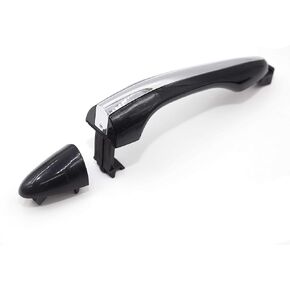 Exterior Door Handle Black/Chrome with Finish Cap For Kia Optima 2011 2015 (Front Passenger Side)