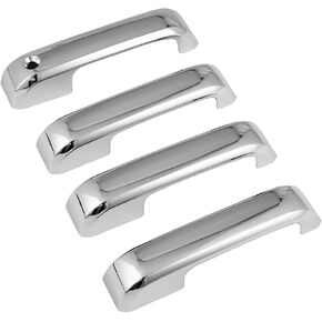 Automotive Door Handle Covers for Ford F-150 F150 4DR 2015-2020 Exterior Trim Decoration Protector W/O Smart Keyhole