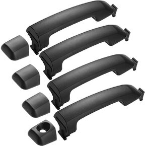 4Pcs Exterior Door Handles for Toyota Tundra 2007-2019, Front and Rear,Left Drive & Right Passenger Side,Textured Black