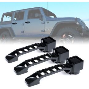 Xprite 3 Piece Heavy Duty Aluminum Door Handle Set Compatible with 2007-2018 Jeep Wrangler JK