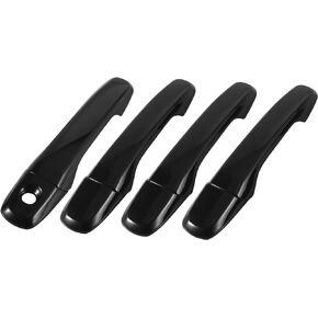 X AUTOHAUX 1 Set Gloss Black Car Exterior Outside Door Handle Cover Decor Trim for Ford Explorer Edge 2011-2016