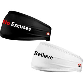 Motivational Head Band, Worn by Pro Athletes, Unisex Motivational Gifts, Reversible Sweat Bands Perfect for Gym, Sports, Life and Work