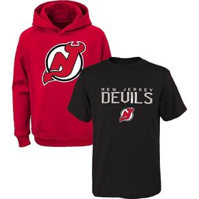 NHL Youth 8-20 Polyester Performance Primary Logo Hoodie & T-Shirt 2 Combo Pack Set