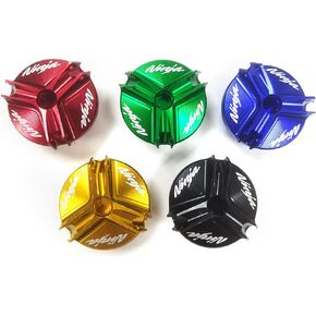 Motorcycle Aluminum CNC Engine Oil Filler Plug Fill Cap Plug Screw Compatible With Kawasaki Ninja ZX6R ZX10R Versys 250 300 (Red)