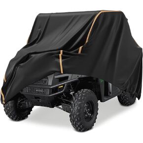 UTV Cover, 210 D Heavy Duty Outdoor Storage Waterproof Vehicle Covers Fits for Can Am Defender Polaris Ranger Commander Rhino Pioneer Kawasaki Mule Teryx 2-3 Seaters