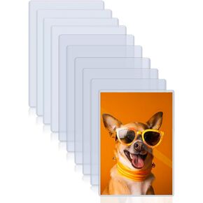 10 Pcs Sheet Protectors 8.27 x 11.69, Rigid Print Protectors Clear Rigid Top loaders Plastic Paper Page Protectors