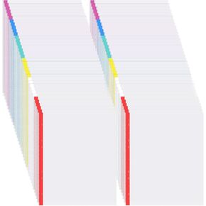 600 Pack Colored Edge Plastic Sheet Protectors for 3 Ring Binder Sleeves 11 Hole Page Protectors for 3 Ring Binder Clear Paper Sleeves Protector Fits 8.5 x 11 Paper, 9.25 x 11.25 Top Loaded in Saudi Arabia