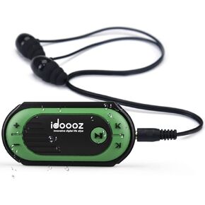 Waterproof MP3 Player, idoooz IPX8 Swimming Music Player with Clip, Underwater Music Player with Headphones for Swimming, Running Jogging (Includes Underwater Headphones)
