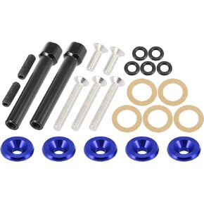 X AUTOHAUX Low Profile Engine Valve Cover Washer Bolt Kit Blue for Acura for Honda D-Series Engines D15 D16