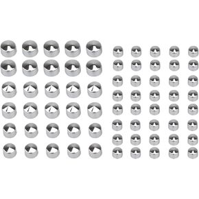 Chrome Motorcycle Engine Bolts Cover Toppers Caps Kit for Harley Touring Electra Road Glides Road Kings & Softail Heritage Classic Fat Boy